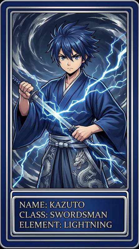 雷电剑士角色卡片——成人动漫精选动漫角色