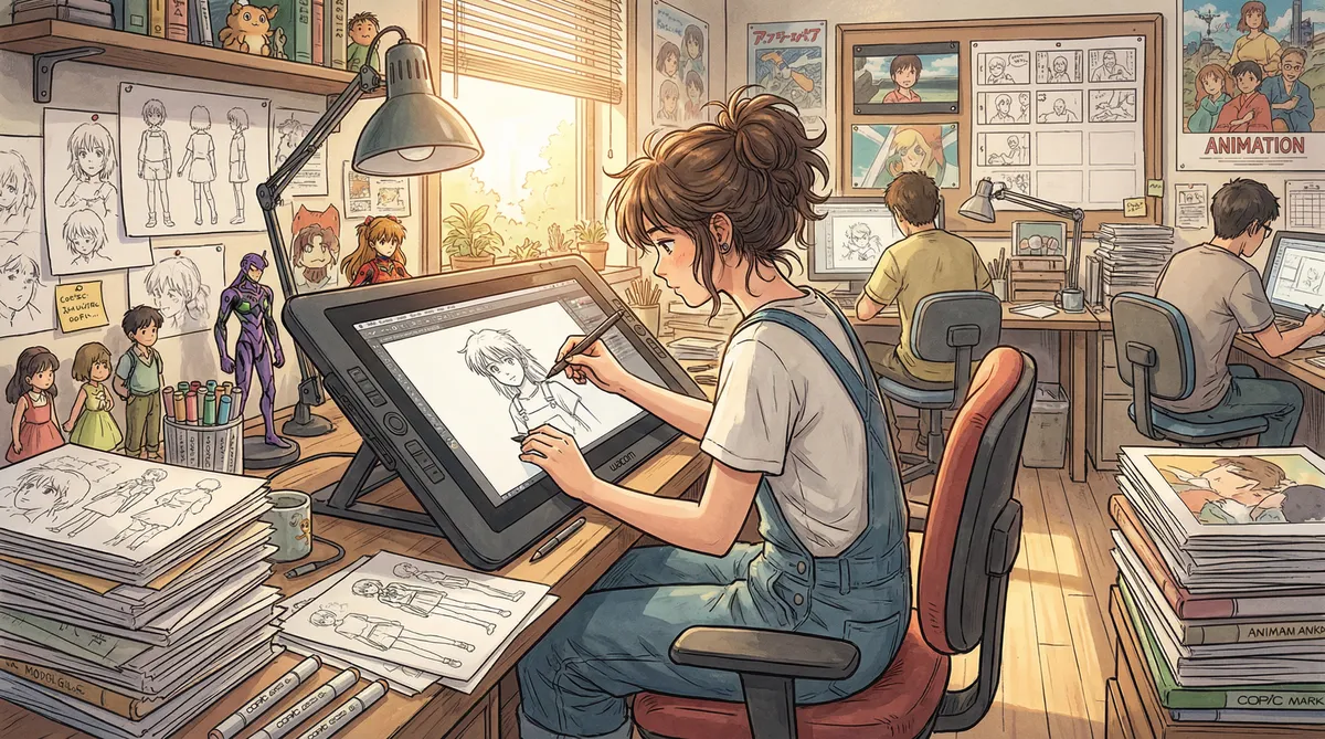 动漫创作者工作室访谈场景——成人动漫专家观点